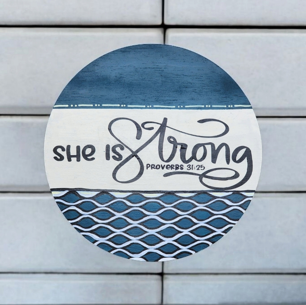 Handpainted Inspirational Wall Art - She is Strong